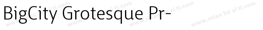 BigCity Grotesque Pr字体转换